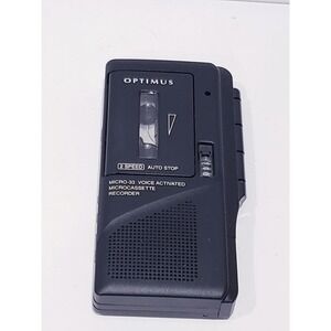 Optimus Micro-33 Voice Activated Microcassette Tape Recorder - Working